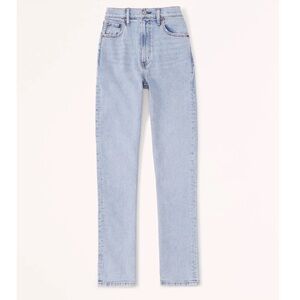 A&F The ‘90s Slim Straight High Rise Coated Jeans